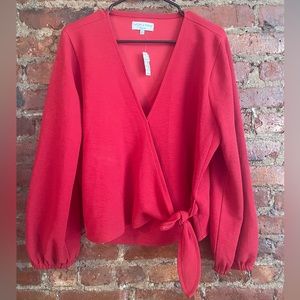 Red Madewell blouse. Size L. Worn once.